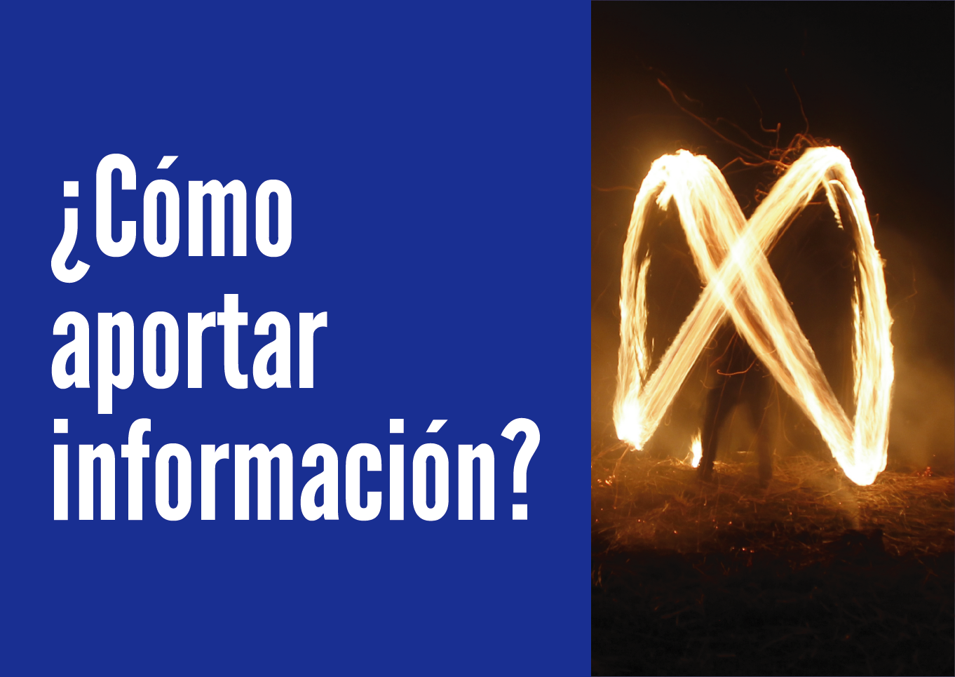 ¿Cómo aportar información?