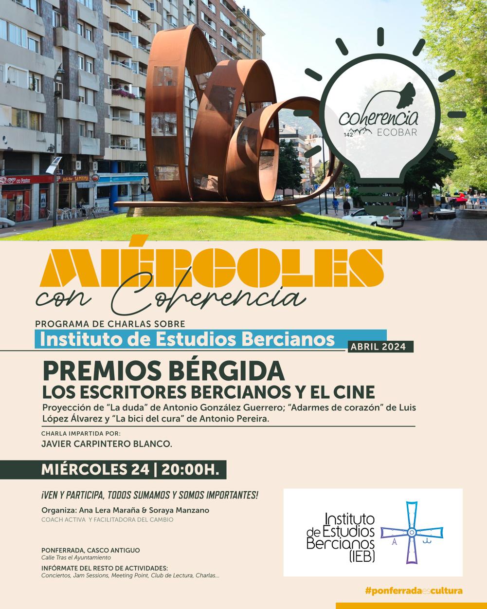 Charla: "Premios Bérgida, los escritores Bercianos y el cine" - 24/04/2024